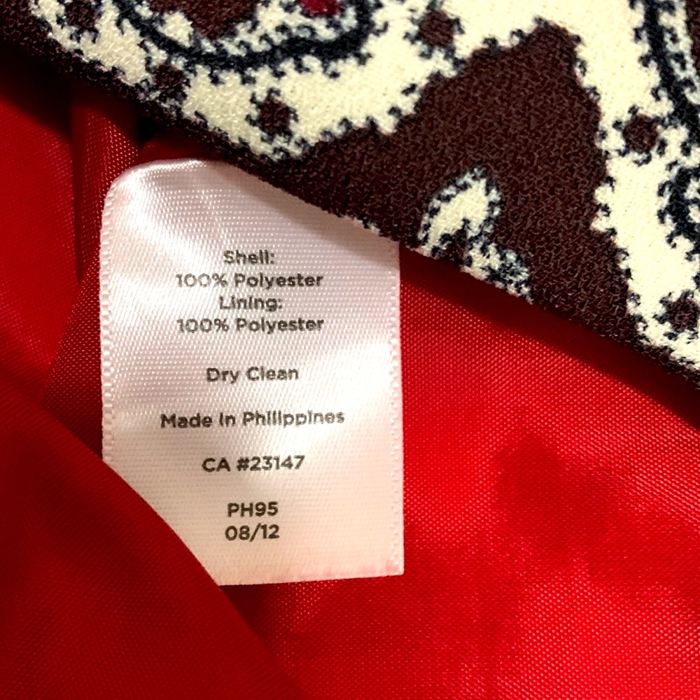 TALBOTS Red paisley dress - Picture 13 of 13